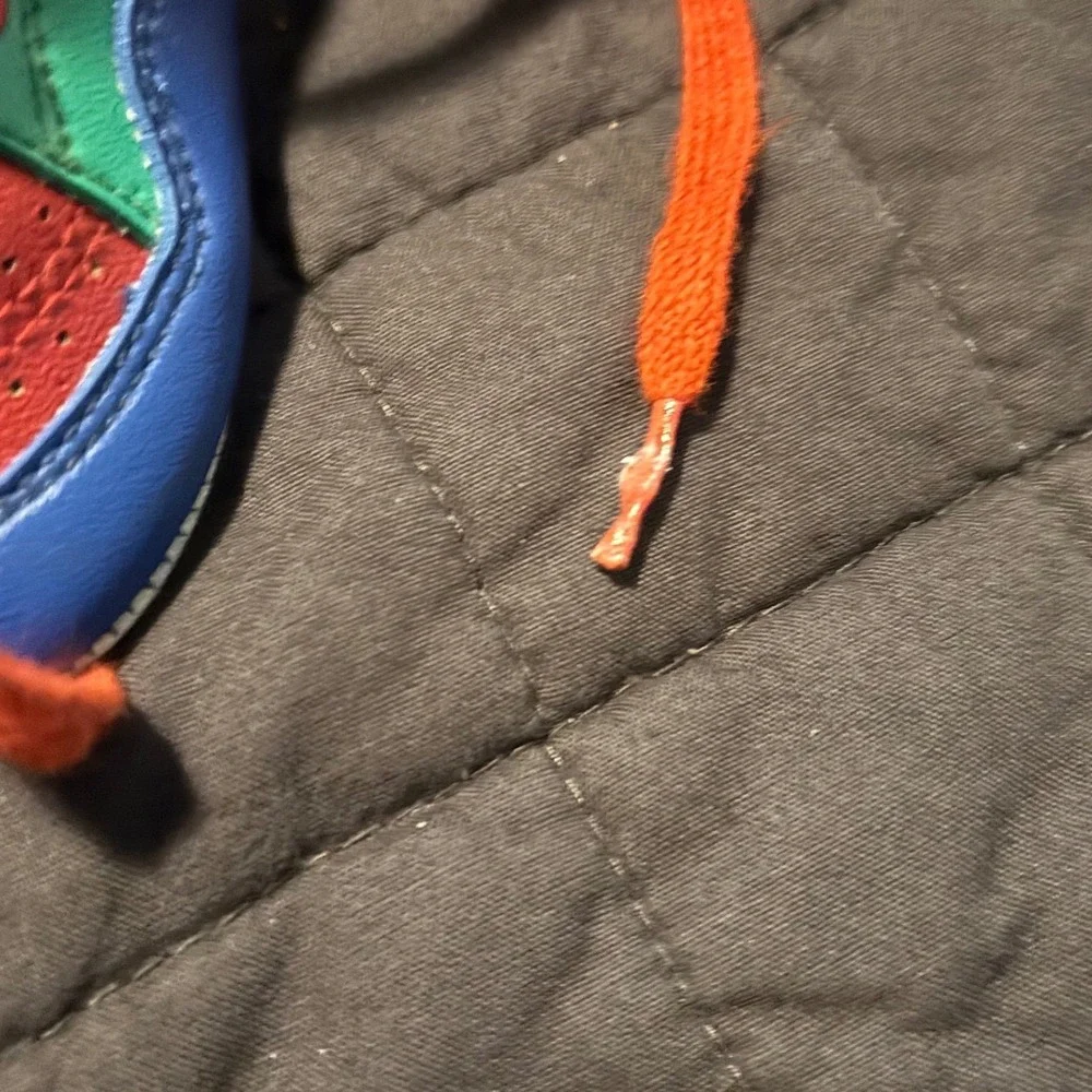 Vintage Infant Multi Color Soft Sole Sneakers Primary Blue‎ Red Yellow Shoes